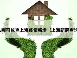 从哪可以查上海疫情新增（上海新冠查询）